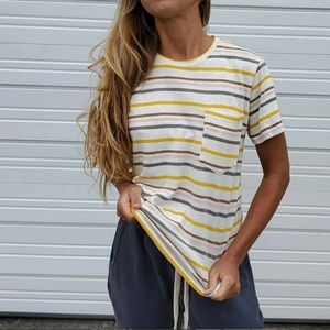 BNWOT Jungmaven Hemp Stripe Tee
